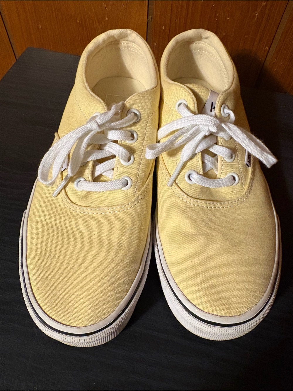 Vans Yellow Canvas Low-Top Skate Sneakers